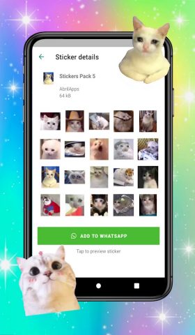 Стикеры Кошки для WASticker для Android — скриншот 2