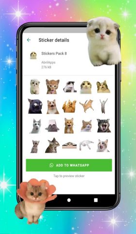 Стикеры Кошки для WASticker для Android — скриншот 4