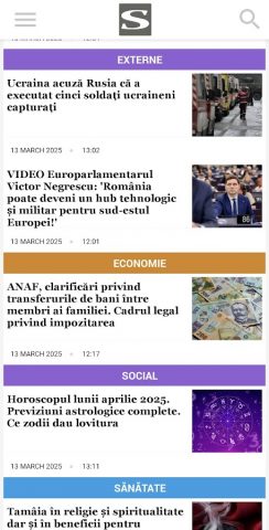 Stiri pe Surse для Android — скриншот 3