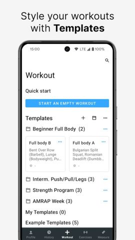Strong Workout Tracker Gym Log для Android — скриншот 5