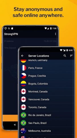 StrongVPN — Fast, Private VPN для Android — скриншот 2