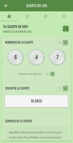 Suerte del Día для Android — скриншот 4