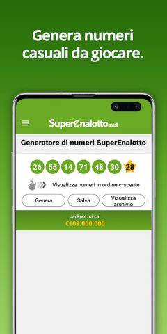 SuperEnalotto Estrazioni для Android — скриншот 4