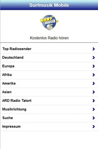 Surfmusik Radio App для Android — скриншот 2