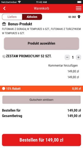 Sushimania для Android — скриншот 3