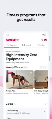 Sweat: Fitness App For Women — скриншот 2