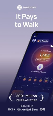 Sweatcoin・Walking Step Counter для Android — скриншот 1