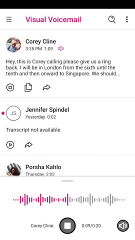 T-Mobile Visual Voicemail для Android — скриншот 3