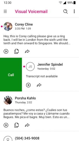 T-Mobile Visual Voicemail для Android — скриншот 4