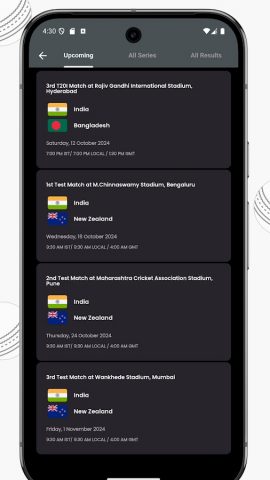 Indian T20 Live Cricket Score для Android — скриншот 4
