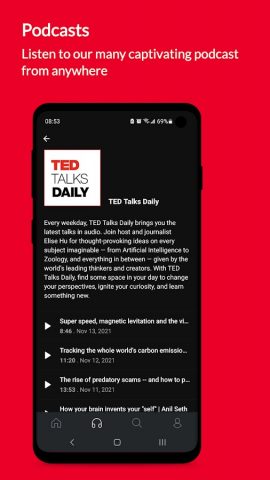 TED для Android — скриншот 4