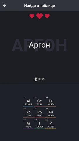 Таблица Менделеева — Игра для Android — скриншот 5