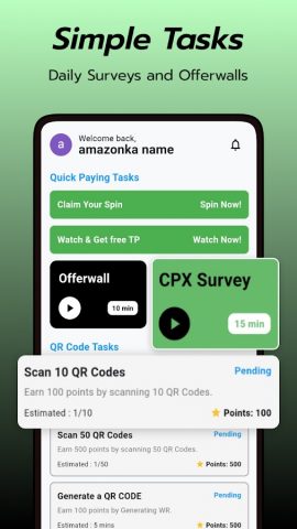 TaskPay — ScanQR & Earn для Android — скриншот 2