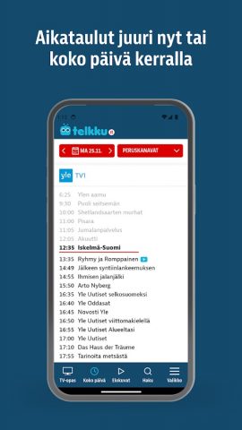 Telkku — TV-opas для Android — скриншот 2