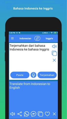 Terjemahan Inggris Indonesia для Android — скриншот 2