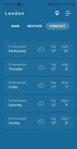 Термометр для Помещения для Android — скриншот 2
