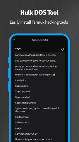 Termux Tools & Linux Commands для Android — скриншот 4