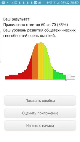 Тест Беннета HD для Android — скриншот 4