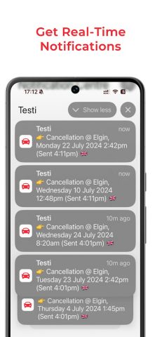 Testi Driving Cancellations UK для Android — скриншот 2