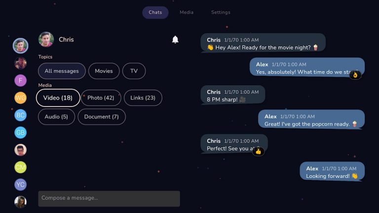 Tevegram : Telegram for TV для Android — скриншот 1
