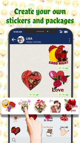 TextSticker for WAStickerApps для Android — скриншот 1