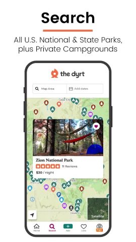The Dyrt: RV & Free Camping для Android — скриншот 1