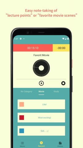 TimeWatchMemo — Note the time для Android — скриншот 5