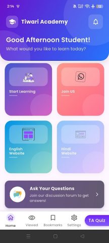 Tiwari Academy Learning App для Android — скриншот 1