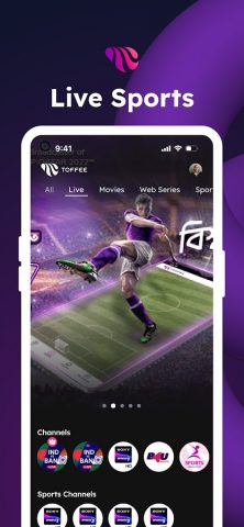 Toffee — TV, Sports & Movies для Android — скриншот 1