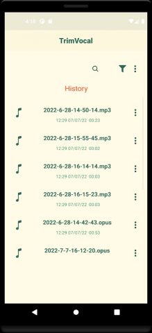 TrimVocal — Cut voice message для Android — скриншот 1