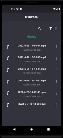 TrimVocal — Cut voice message для Android — скриншот 2