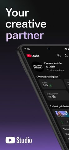 Творческая студия YouTube для Android — скриншот 1