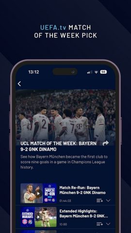 UEFA.tv для Android — скриншот 4