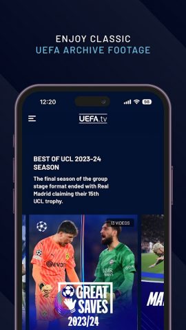UEFA.tv для Android — скриншот 5