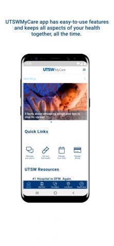UTSWMyCare для Android — скриншот 1