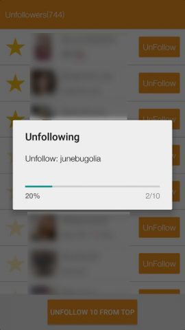 Unfollow Users для Android — скриншот 2