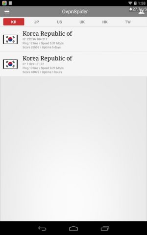VPN Proxy OvpnSpider для Android — скриншот 4