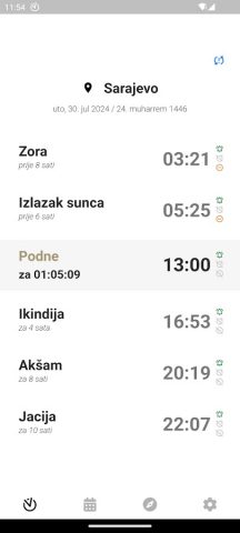 Vaktija.ba для Android — скриншот 1