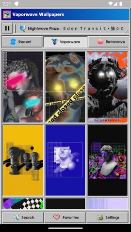 Vaporwave Wallpapers & Radio — скриншот 1