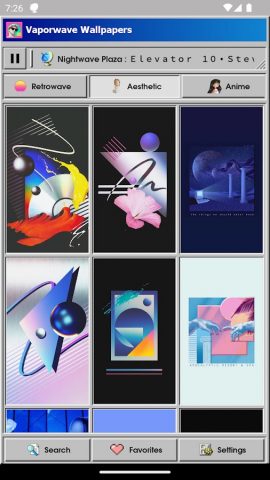 Vaporwave Wallpapers & Radio — скриншот 4