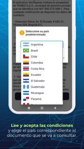 Verifíquese Cédula для Android — скриншот 2