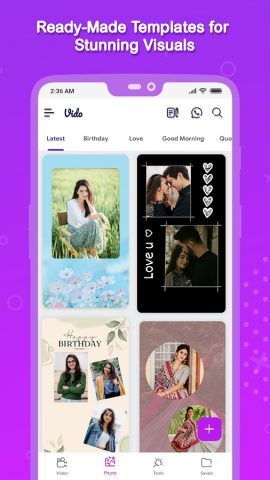 Vido : Video Status Maker для Android — скриншот 2