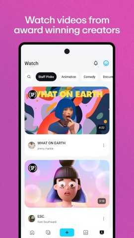 Vimeo для Android — скриншот 1