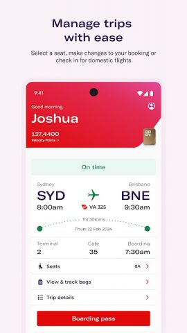 Virgin Australia для Android — скриншот 4