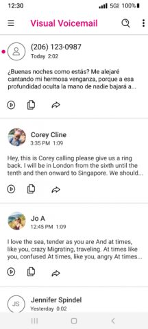 Visual Voicemail для Android — скриншот 5