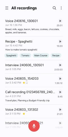 Voice Recorder для Android — скриншот 1