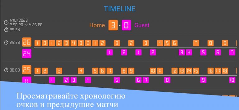 Волейбольный Табло для Android — скриншот 3