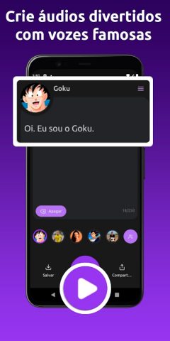 Vozes Clonadas для Android — скриншот 1