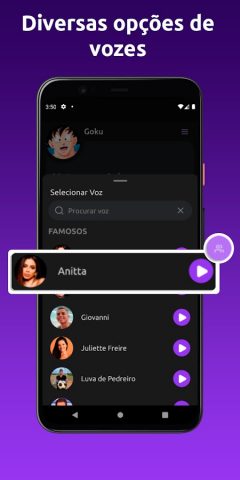 Vozes Clonadas для Android — скриншот 3