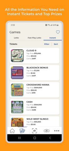 WI Lottery для Android — скриншот 2